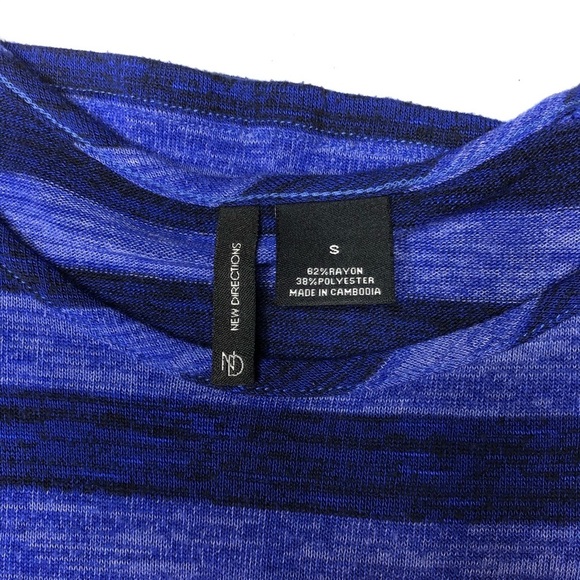 New Directions Blue and Black Shirt Size Small - Picture 3 of 3